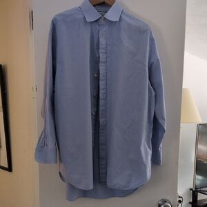 Charles Tyrwhitt Blue Men's Dress Shirt 17 1/2 34in Classic Fit